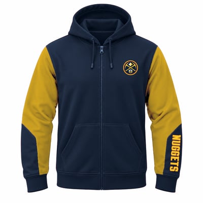  Denver Nuggets Profile Big & Tall Full-Zip Fleece Hoodie - Navy