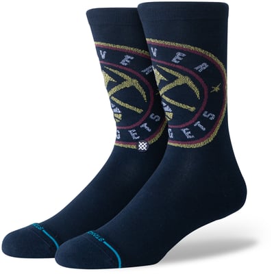  Denver Nuggets Stance Posterize Crew Socks - Navy