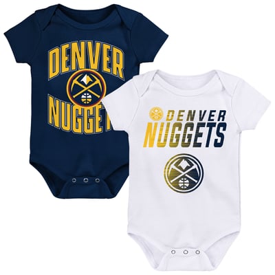  Denver Nuggets Outerstuff Newborn Snuggle Blitz Two-Piece Bodysuit Set - Navy