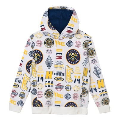 Denver Nuggets Outerstuff Preschool 3-and-D Allover Hoodie - White