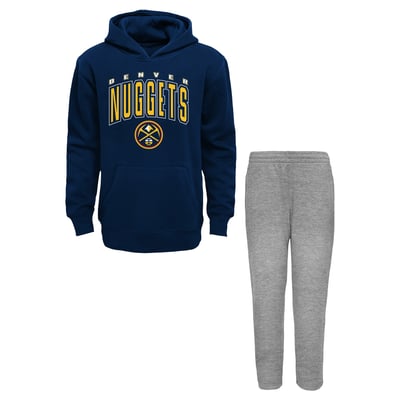Denver Nuggets Outerstuff Toddler Step By Step Hoodie & Pants Set - Navy/Gray