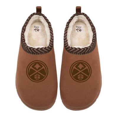 Denver Nuggets ISlide Unisex Tonal Logo Mission Slippers - Tan
