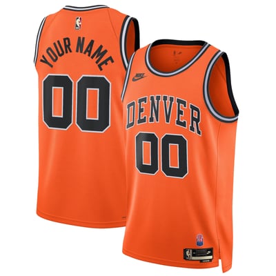  Denver Nuggets Nike Unisex Custom Swingman Jersey -  Edition  - Orange