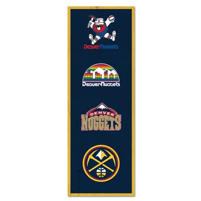 Denver Nuggets WinCraft 6" x 17" Logo Evolution Wood Sign