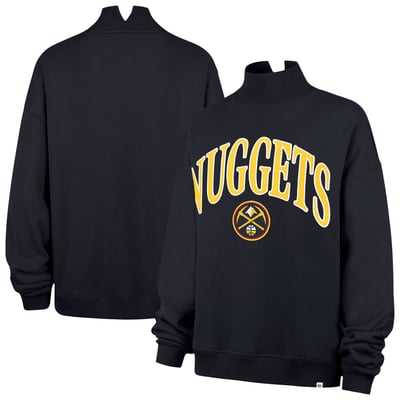  Denver Nuggets '47 Women's Oversized Vantage Mock Neck Sweatshirt - Navy