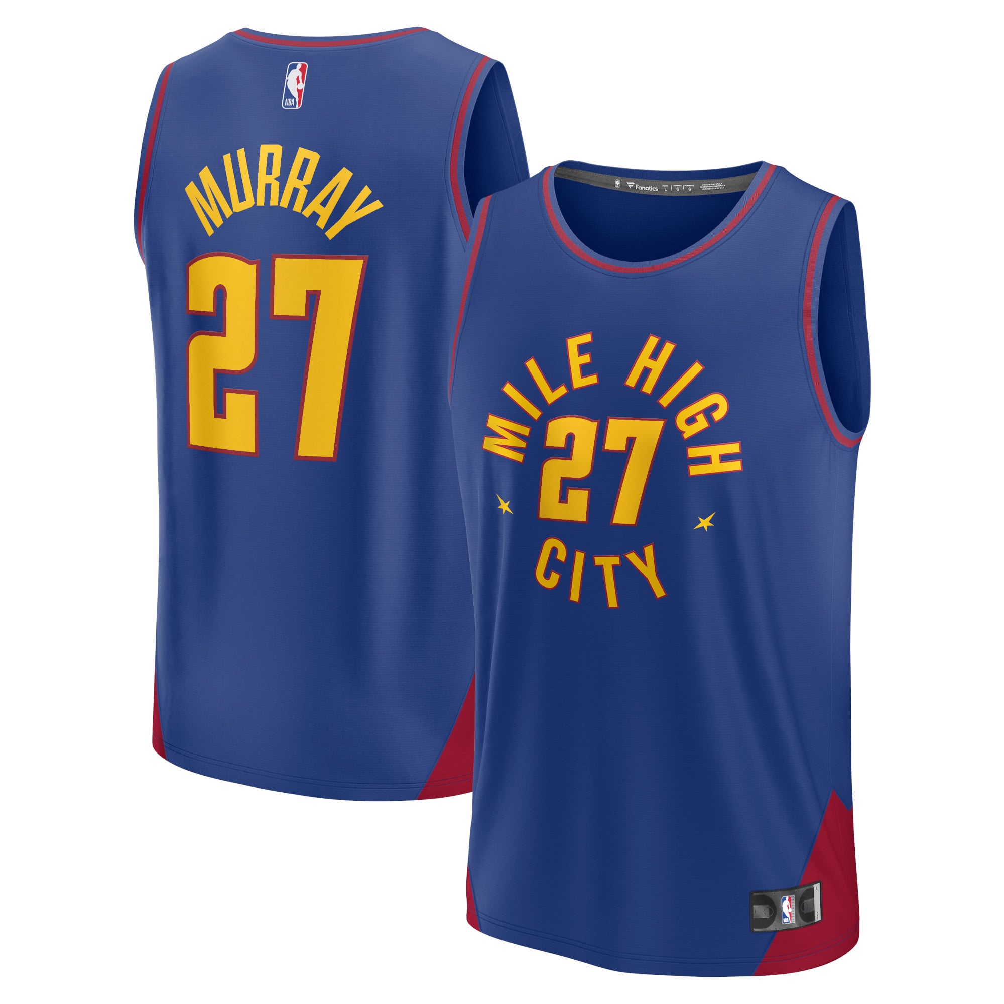Youth Denver Nuggets Jamal Murray Fanatics Blue Fast Break Player ...