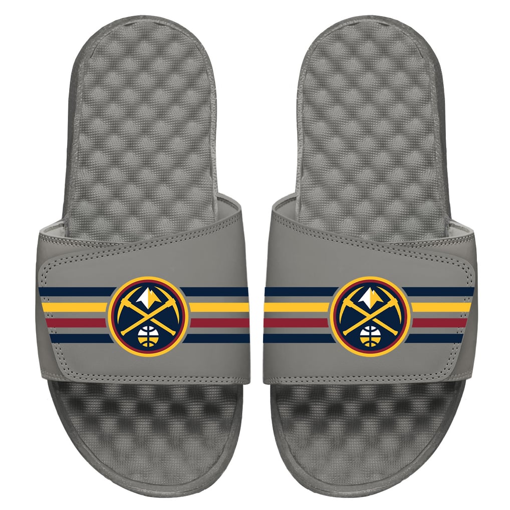 Denver Nuggets ISlide Youth Stripes Slide Sandals - Gray