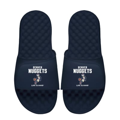  Denver Nuggets ISlide Youth Life Is Good Slide Sandals - Navy