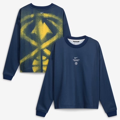  Denver Nuggets Nike Youth 2026/27 Standard Issue Pre-Game Performance Long Sleeve T-Shirt - Navy