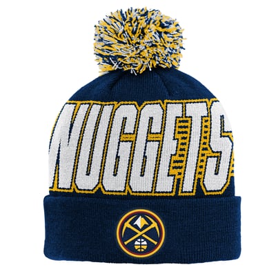 Denver Nuggets Outerstuff Youth Cuffed Knit Hat with Pom - Blue