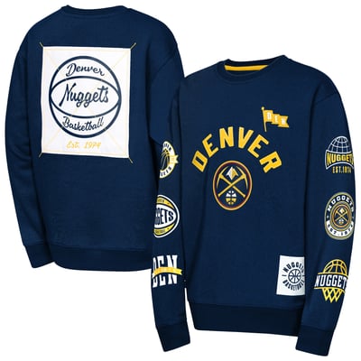Denver Nuggets Outerstuff Youth Decorated Honor Sweatshirt - Navy