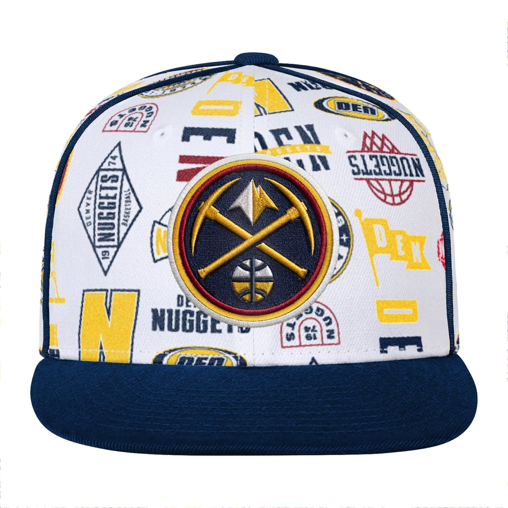 Denver Nuggets Outerstuff Youth Piped Up Snapback Hat - White
