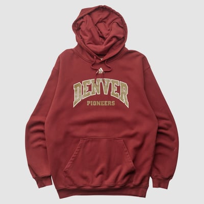 Denver Pioneers Adidas 2010s Hooded Pullover Sweatshirt - Maroon - L by Fanatics Real Vintage