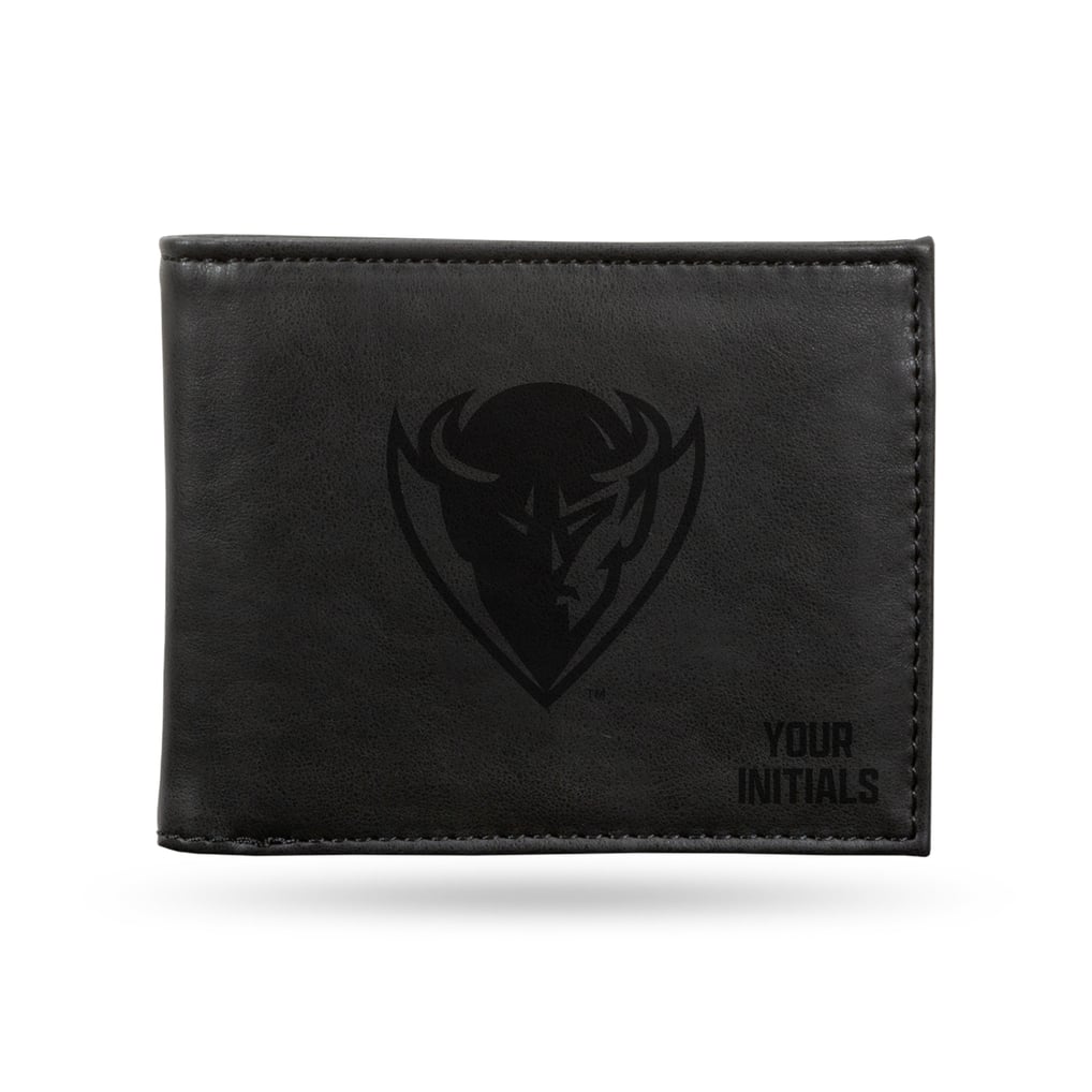 DePaul Blue Demons Personalized Billfold Wallet - Black
