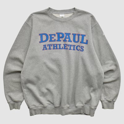 DePaul Blue Demons Adidas 2010s Pullover Sweatshirt - Gray - XL by Fanatics Real Vintage