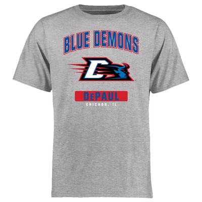 DePaul Blue Demons Campus Icon T-Shirt - Ash