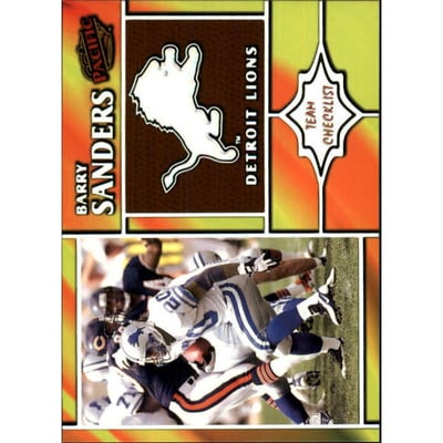 1998 Pacific Team Checklists #10 Barry Sanders