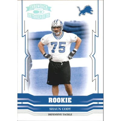 2005 Throwback Threads Silver Holofoil #163 Shaun Cody