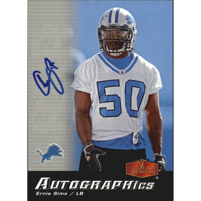 2006 Flair Showcase Autographics #AUES Ernie Sims