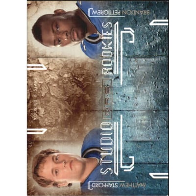2009 Donruss Rookies and Stars Studio Rookies Combos #4 Matthew Stafford/Brandon Pettigrew