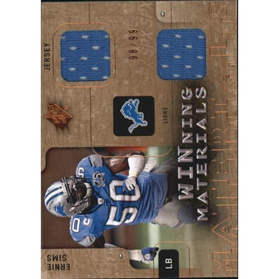 2009 SPx Winning Materials Bronze Dual Swatch #WES Ernie Sims