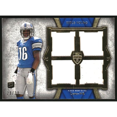 2011 Topps Supreme Rookie Quad Relics #SRQRTY1 Titus Young/30