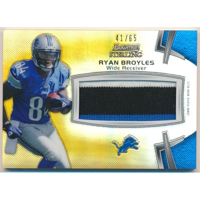 2012 Bowman Sterling Gold Refractors #BSARRB Ryan Broyles JSY AU
