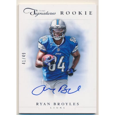 2012 Prime Signatures Autographs Silver #270 Ryan Broyles/49