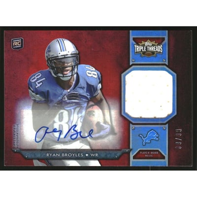 2012 Topps Triple Threads Rookies Autographed Relics #TTRAR7 Ryan Broyles