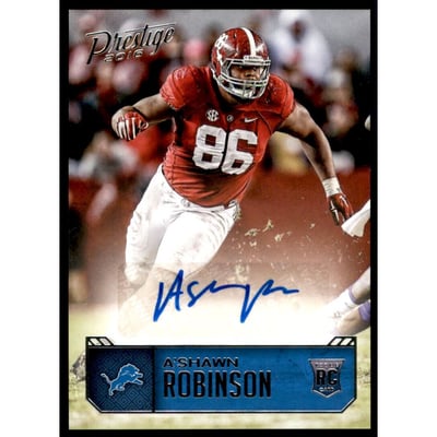 2016 Prestige Rookie Autographs #7 A'Shawn Robinson