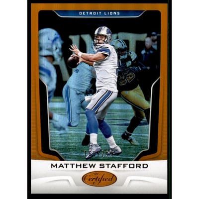2017 Certified Mirror Orange #18 Matthew Stafford