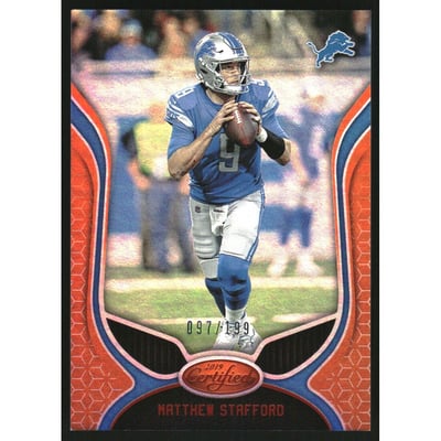 2019 Certified Mirror Orange #67 Matthew Stafford