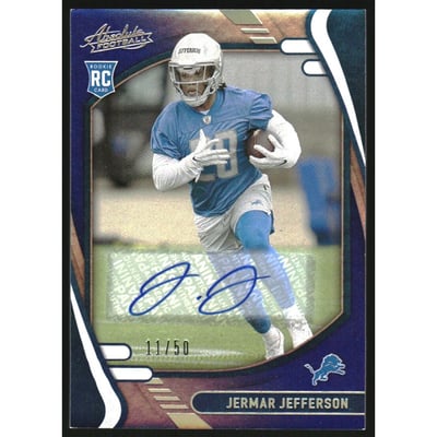 2021 Absolute Signature Rookies Spectrum Blue #169 Jermar Jefferson/50