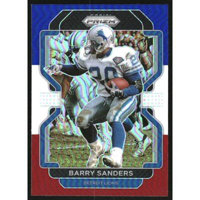 2021 Panini Prizm Prizms Red White and Blue #155 Barry Sanders