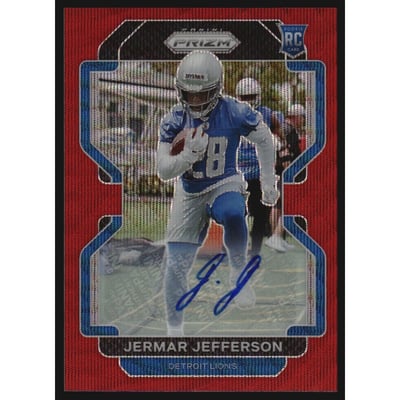 2021 Panini Prizm Rookie Autographs Prizms Red Wave #404 Jermar Jefferson