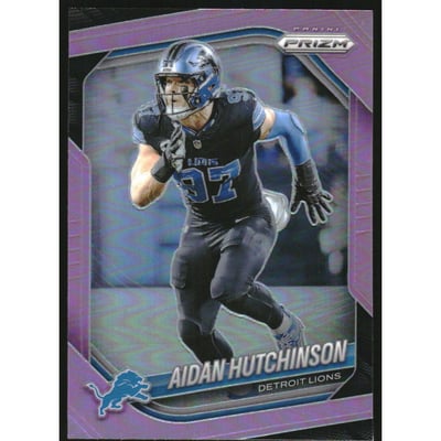 2025 Panini Prizm Prizms Pink #210 Aidan Hutchinson