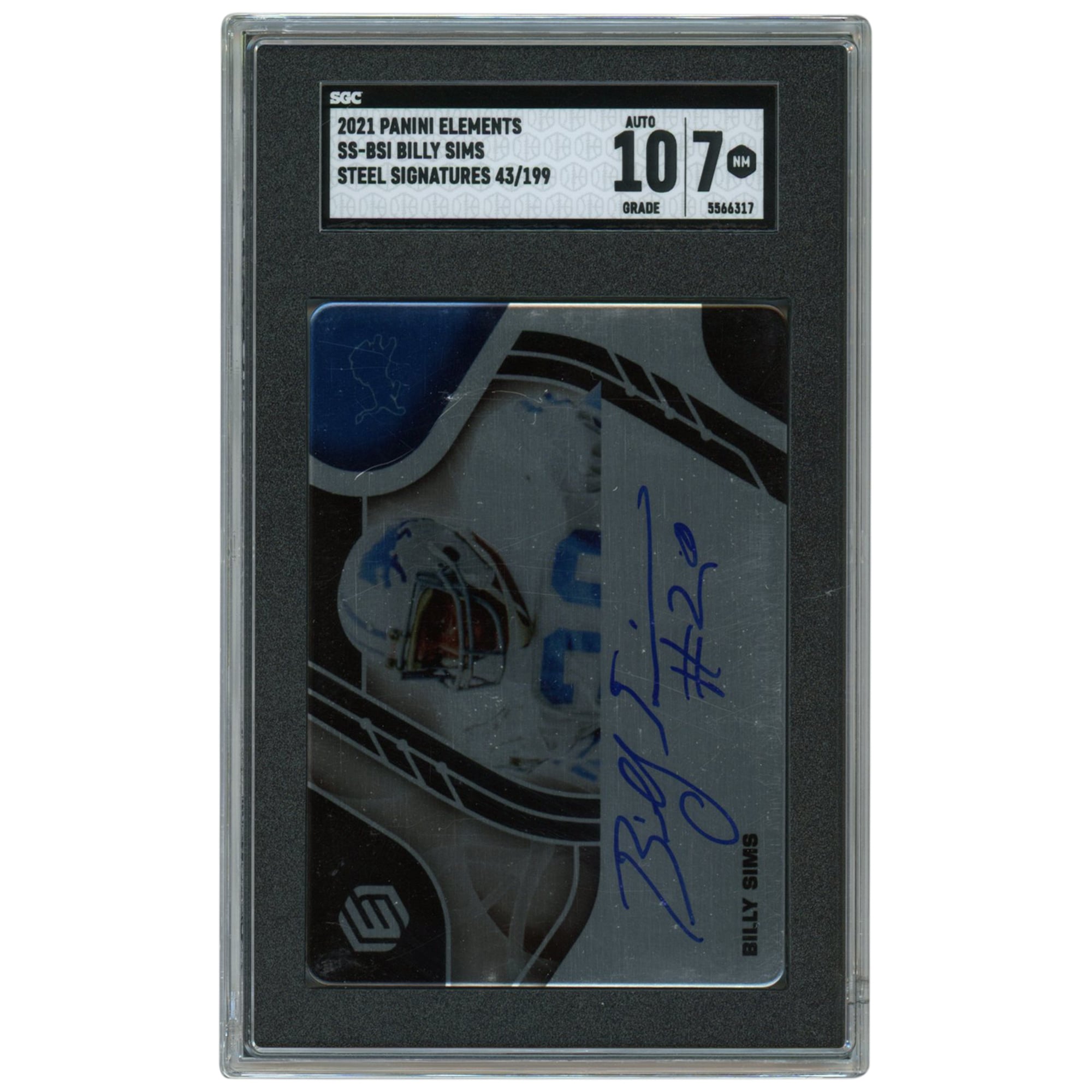 Billy Sims Detroit Lions Autographed 2021 Panini Elements #SS-BSI