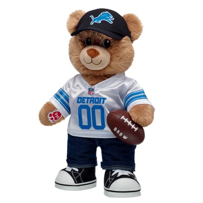  Detroit Lions Build-A-Bear Happy Hugs Teddy Bear Gift Set