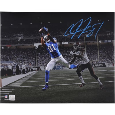Calvin Johnson Detroit Lions Autographed Fanatics Authentic 16" x 20" Touchdown Catch Spotlight Photograph 