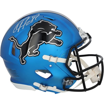 Calvin Johnson Detroit Lions Autographed Fanatics Authentic Riddell 2024 Speed Authentic Helmet