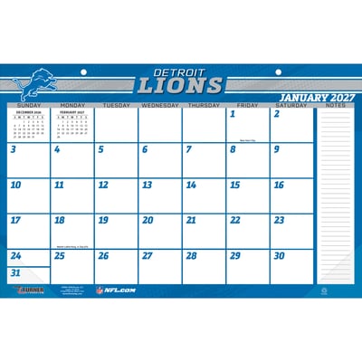 Detroit Lions 17" x 11" Desk Pad Calendar