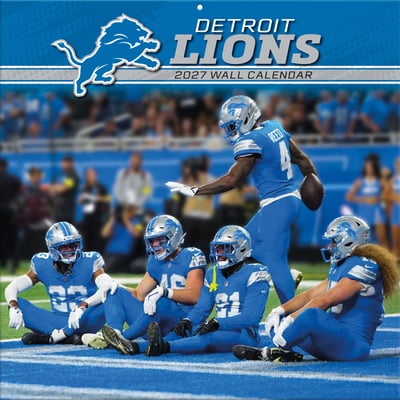 Detroit Lions 2027 12” x 12” Team Wall Calendar
