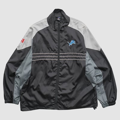 Detroit Lions Reebok 2010s Full Zip Jacket - Black - M by Fanatics Real Vintage