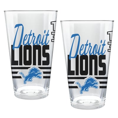 Detroit Lions Two-Piece 16oz. Heritage Pint Glass Set
