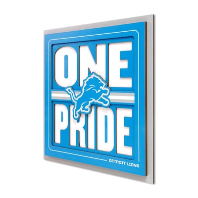Detroit Lions Fanpoint 12" x 12" Slogan Series 3D Wall Art