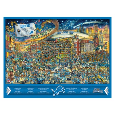 Detroit Lions Fanpoint 500-Piece Joe Journeyman Puzzle