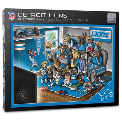 Detroit Lions Fanpoint Purebred Fans 18'' x 24'' A Real Nailbiter 500-Piece Puzzle