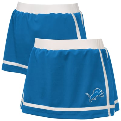  Detroit Lions WEAR by Erin Andrews Girls Youth Special Teams Striped Skort - Blue