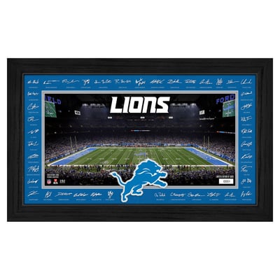 Detroit Lions Highland Mint 12" x 20" 2026 Signature Gridiron Panoramic Framed Photo