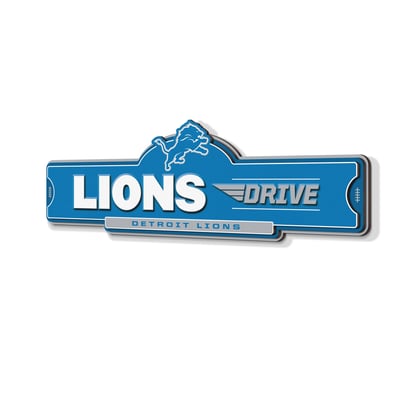 Detroit Lions IDNA 3D Street Sign